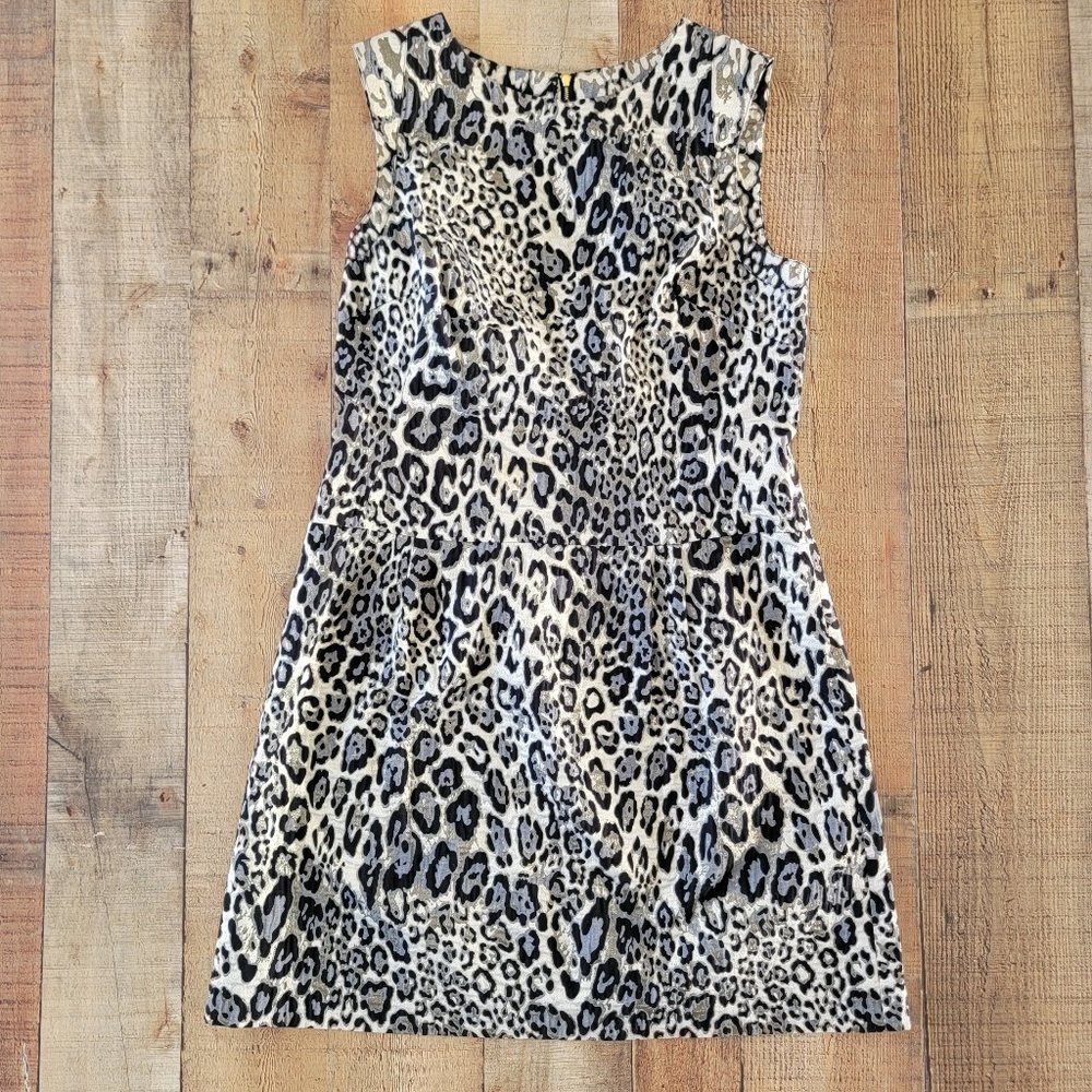Phoebe Couture Leopard Black and Gold Sheath Dress 12